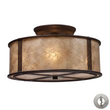 3 Light Semi Flush Ceiling Fixture From The Barringer Collection