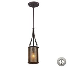 Barringer Single Light 6" Wide Instant Pendant with Round Canopy and Tan Mica Shade
