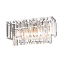 2 Light LED Bathroom Vanity Light with Crystal Shades from the Palacial Collection