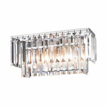 2 Light Bathroom Vanity Light with Crystal Shades from the Palacial Collection