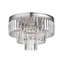 3 Light LED Flush Mount Ceiling Fixture with Crystal Shades from the Palacial Collection