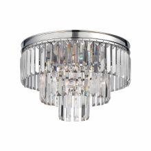 3 Light Flush Mount Ceiling Fixture with Crystal Shades from the Palacial Collection