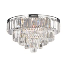 6 Light LED Flush Mount Ceiling Fixture with Crystal Shades from the Palacial Collection