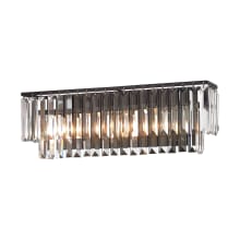 3 Light LED Bathroom Vanity Light with Crystal Shades from the Palacial Collection