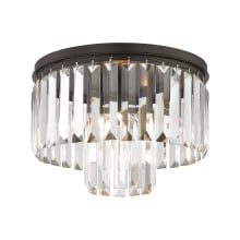 1 Light LED Flush Mount Ceiling Fixture with Crystal Shades from the Palacial Collection