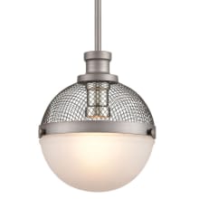 Calabria 9" Wide Cage Mini Pendant with Frosted Glass Shade