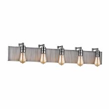 5 Light Bathroom Vanity Light from the Corrugated Steel Collection