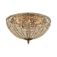 8 Light LED Crystal Flush Mount Ceiling Fixture from the Elizabethan Collection
