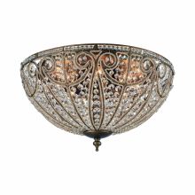 8 Light Crystal Flush Mount Ceiling Fixture from the Elizabethan Collection