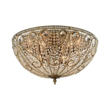 10 Light LED Crystal Flush Mount Ceiling Fixture from the Elizabethan Collection