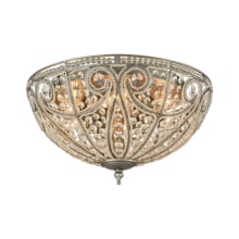 6 Light LED Crystal Flush Mount Ceiling Fixture from the Elizabethan Collection