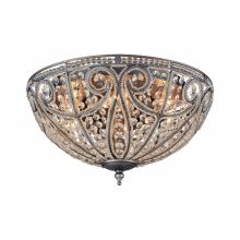 6 Light Crystal Flush Mount Ceiling Fixture from the Elizabethan Collection
