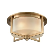 Vancourt 3 Light 15" Wide Flush Mount Ceiling Fixture with Frosted Glass Shade