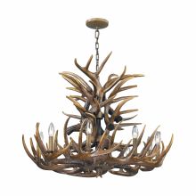 9 Light 1 Tier Candle Style Antler Chandelier from the Elk Collection