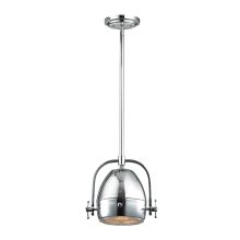 Urbano Single Light 10" Wide Mini Pendant with Round Canopy and Silver Metal Shade