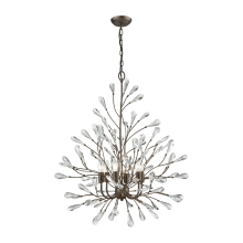 Crislett 6 Light 31" Wide Chandelier with Clear Crystal Shades