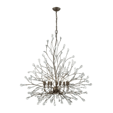 Crislett 9 Light 40" Wide Chandelier with Clear Crystal Shades