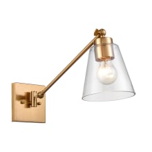 East Point 15" Tall Wall Sconce with Clear Glass Shade