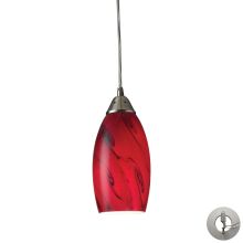 Galaxy Single Light 5" Wide Instant Pendant with Round Canopy and Hand Blown Glass Shade