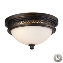 2 Light Flush Mount Ceiling Fixture From The Flushmount Collection