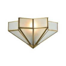 Decostar Single Light 8" High Wall Sconce with Frosted Glass Star Shaped Shade
