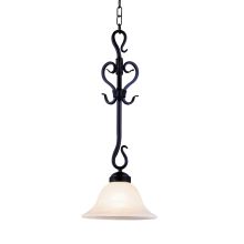 Buckingham Single Light 10" Wide Mini Pendant with Round Canopy and White Faux-Marble Glass Shade
