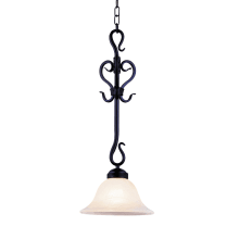 Buckingham Single Light 10" Wide LED Mini Pendant with Round Canopy and White Faux-Marble Glass Shade