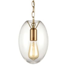 Ellipsa 7" Wide Mini Pendant with Clear Glass Shade