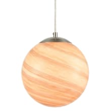 Planetario 10" Wide Pendant with Beige and Tan Glass Shade