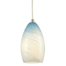 Planetario 5" Wide Mini Pendant with Blue and White Glass Shade