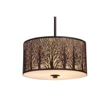 Woodland Sunrise 3 Light 16" Wide LED Pendant with Round Canopy and Metal Shade