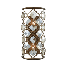 Armand 2 Light 16" Tall ADA Wall Sconce with Champagne Plated Crystal Shade