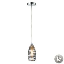 Twister Single Light 5" Wide Instant Pendant with Round Canopy and Hand Blown Glass Shade