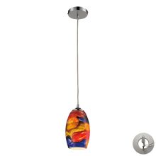 Surrealist Single Light 5" Wide Instant Pendant with Round Canopy and Glass Shade