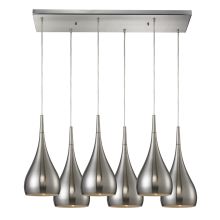 Lindsey 6 Light 36" Wide Multi Light Pendant with Printed Metal Shades