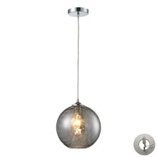 Watersphere Single Light 10" Wide Instant Pendant with Round Canopy and Hand Blown Glass Shade