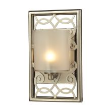 Santa Monica 1 Light 9" Bathroom Sconce with Frosted Glass Shade