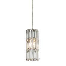 Cynthia Single Light 3" Wide Crystal Mini Pendant with Round Canopy and Clear Glass Shade