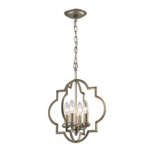 Chandette 4 Light 14" Wide Taper Candle Pendant with Round Canopy