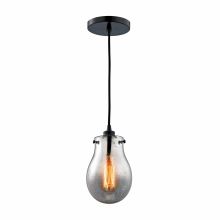Jaelyn Single Light 5" Wide Mini Pendant with Round Canopy and Mercury Glass Shade