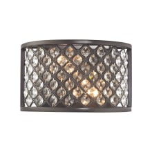 2 Light LED Crystal Beaded Wall Sconce from the Genevieve Collection