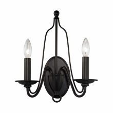 2 Light Double Wall Sconce from the Monroe Collection