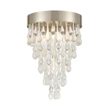 Morning Frost 4 Light 13" Wide Flush Mount Waterfall Ceiling Fixture
