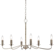 Abaca 6 Light 32" Wide Taper Candle Style Chandelier