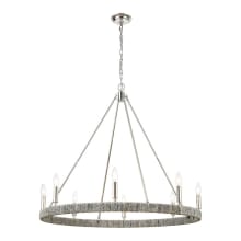 Abaca 36" Wide 8 Light Chandelier