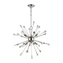 Sprigny 6 Light 25" Wide Sputnik Chandelier with Clear Crystal Shades