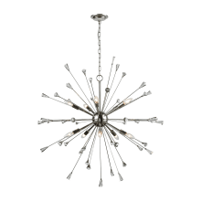 Sprigny 10 Light 38" Wide Sputnik Chandelier with Clear Crystal Shades