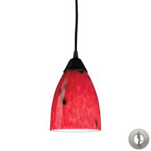 Classico Single Light 5" Wide Instant Pendant with Round Canopy and Hand Blown Glass Shade