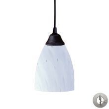 Classico Single Light 5" Wide Instant Pendant with Round Canopy and Hand Blown Glass Shade