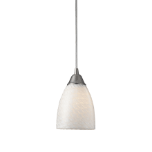 Arco Baleno Single Light 5" Wide LED Mini Pendant with Round Canopy and Cocoa Glass Shade